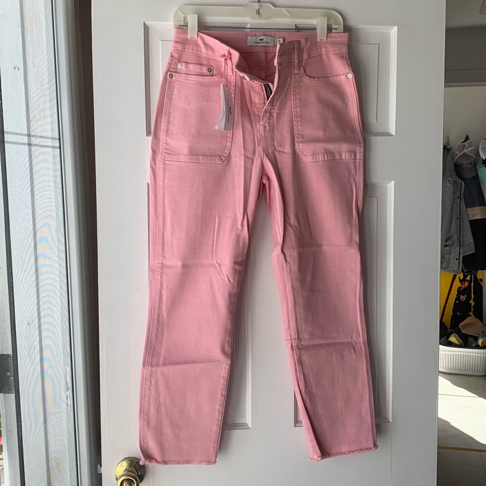 Vineyard Vines pink “Jamie Patch Pocket Jeans” - never worn!